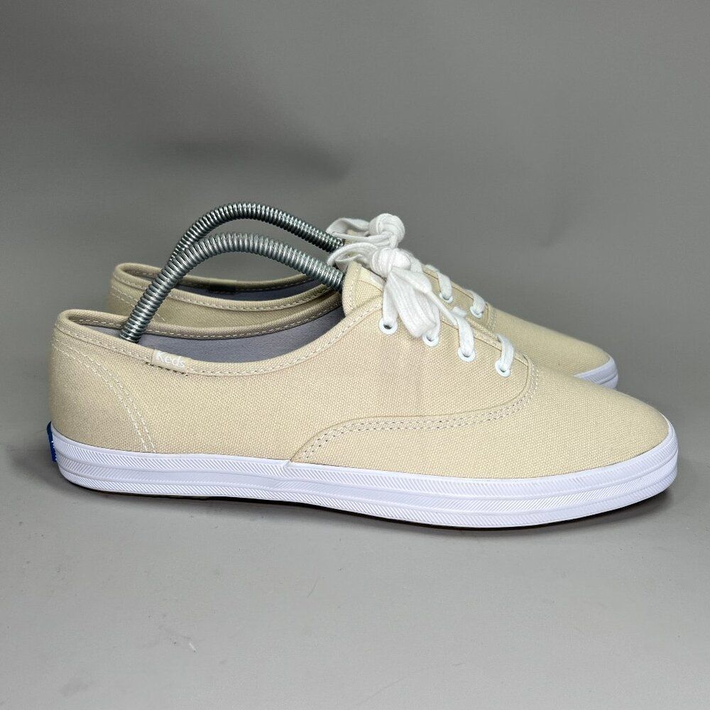 Keds Champion Sneakers Women's Size 9.5 Cream Canvas Low Casual Summer Shoes‎